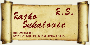 Rajko Šukalović vizit kartica